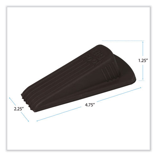 Image of Master Caster® Big Foot Doorstop, No Slip Rubber Wedge, 2.25w X 4.75d X 1.25h, Brown