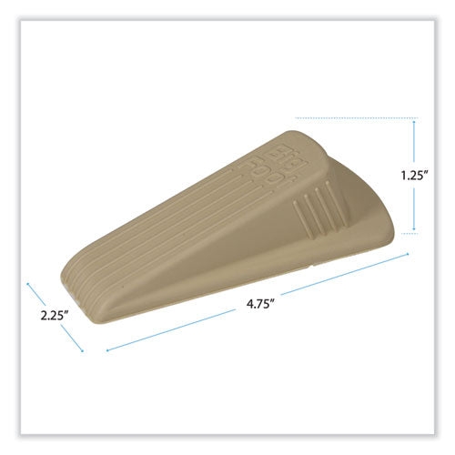 Image of Master Caster® Big Foot Doorstop, No Slip Rubber Wedge, 2.25w X 4.75d X 1.25h, Beige