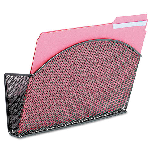 Image of Safco® Onyx Magnetic Mesh Panel Accessories, Single File Pocket, 13 x 4.25 x 7.25, Black