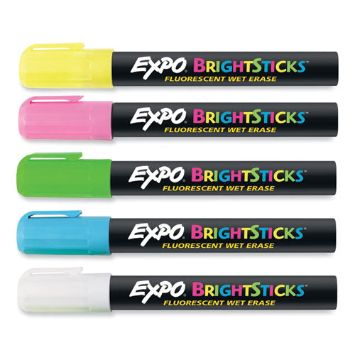 Image of EXPO® Bright Sticks, Medium Bullet Tip, Assorted Colors, 5/set
