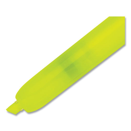Image of Sharpie® Retractable Highlighters, Fluorescent Yellow Ink, Chisel Tip, Yellow/black Barrel, Dozen