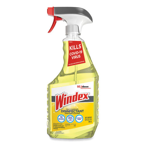 Image of Windex® Multi-Surface Disinfectant Cleaner, Fresh Scent, 32 Oz Spray Bottle, 8/carton