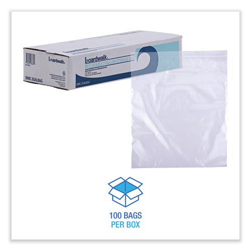 Image of Boardwalk® Reclosable Food Storage Bags, 2 Gallon, 13" x 15", Clear, 100/Box