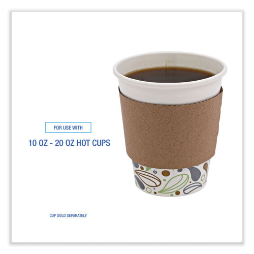 Image of Boardwalk® Cup Sleeves, Fits 10 Oz To 20 Oz Hot Cups, Kraft, 1,200/carton