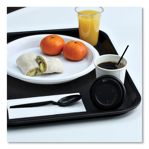 Image of Boardwalk® Hot Cup Lids, Fits 8 oz Hot Cups, Plastic, Black, 1,000/Carton