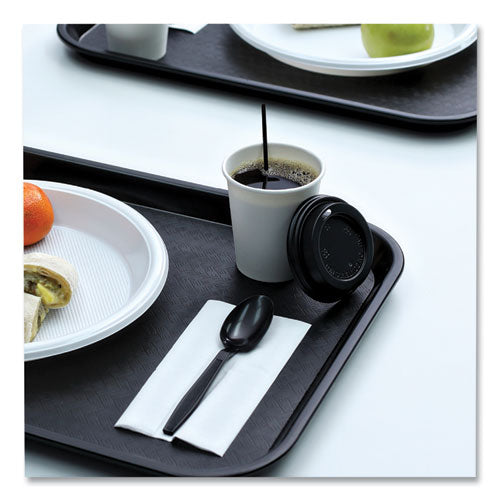 Image of Boardwalk® Hot Cup Lids, Fits 8 oz Hot Cups, Plastic, Black, 1,000/Carton