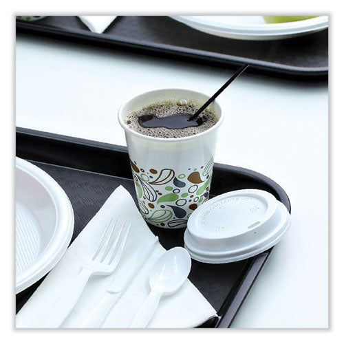 Image of Boardwalk® Single-Tube Stir-Straws, 5.25", Polypropylene, Black, 1,000/pack, 10 Packs/carton