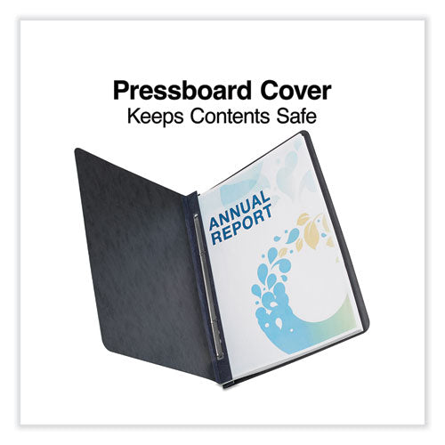 Image of Universal® Pressboard Report Cover, Two-Piece Prong Fastener, 3" Capacity, 8.5 X 11, Black/black