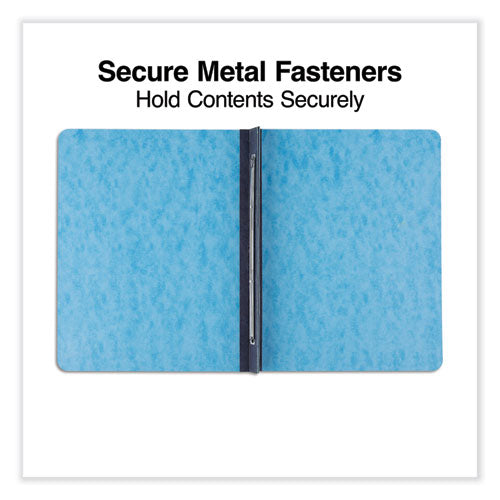Image of Universal® Pressboard Report Cover, Two-Piece Prong Fastener, 3" Capacity, 8.5 X 11, Light Blue/light Blue