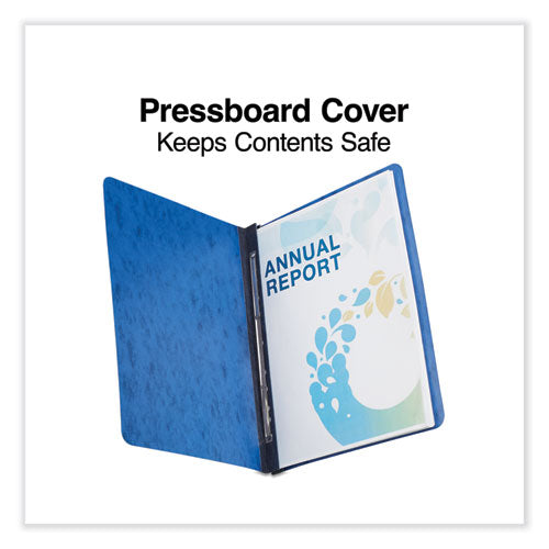 Image of Universal® Pressboard Report Cover, Two-Piece Prong Fastener, 3" Capacity, 8.5 X 11, Dark Blue/dark Blue