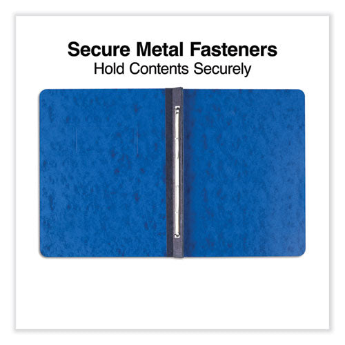 Image of Universal® Pressboard Report Cover, Two-Piece Prong Fastener, 3" Capacity, 8.5 X 11, Dark Blue/dark Blue