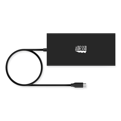 Image of Adesso 12-in-1 USB-C Multi-Port TAA Compliant Docking Station, Black