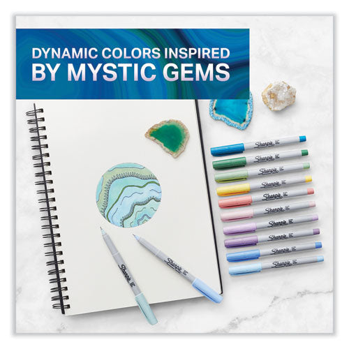 Image of Sharpie® Mystic Gems Markers, Ultra-Fine Needle Tip, Assorted, 24/pack