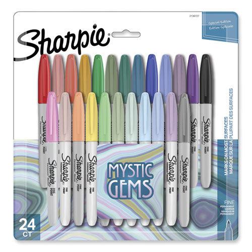 Image of Sharpie® Mystic Gems Markers, Fine Bullet Tip, Assorted, 24/pack