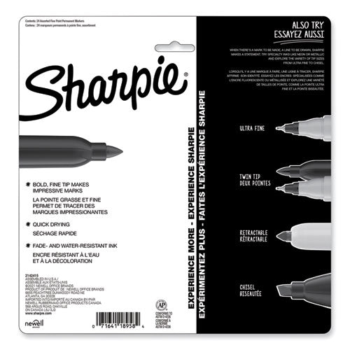 Image of Sharpie® Mystic Gems Markers, Fine Bullet Tip, Assorted, 24/pack