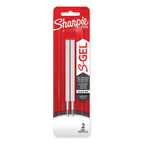 Image of Sharpie® S-Gel S-Gel 0.7 Mm Pen Refills, Medium 0.7 Mm Bullet Tip, Black Ink, 2/pack