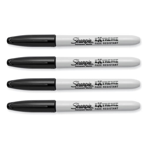 Image of Sharpie® Extreme Marker, Fine Bullet Tip, Black, 4/pack