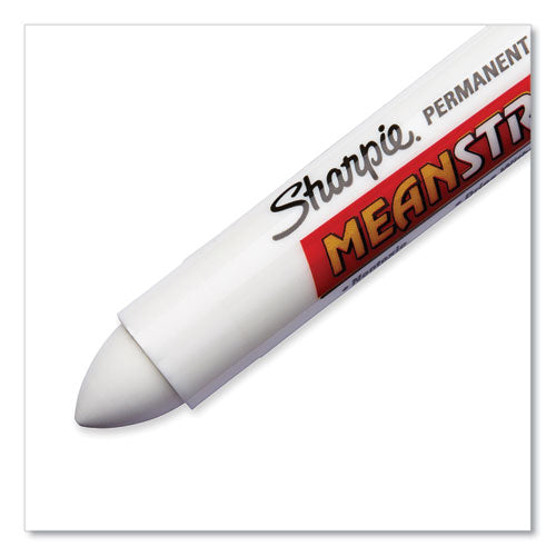 Image of Sharpie® Mean Streak Marking Stick, Broad Bullet Tip, White