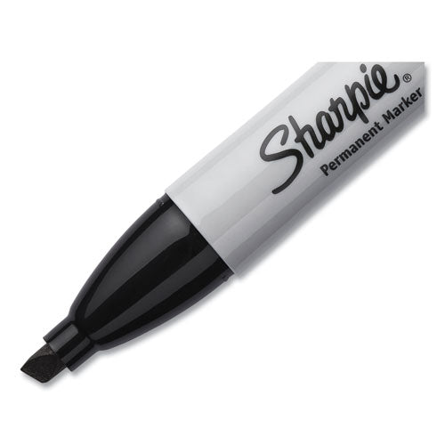 Image of Sharpie® Chisel Tip Permanent Marker, Medium Chisel Tip, Black, Dozen