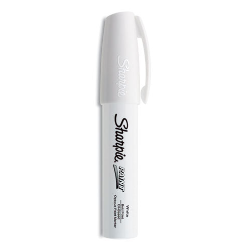 Image of Sharpie® Permanent Paint Marker, Extra-Broad Chisel Tip, White