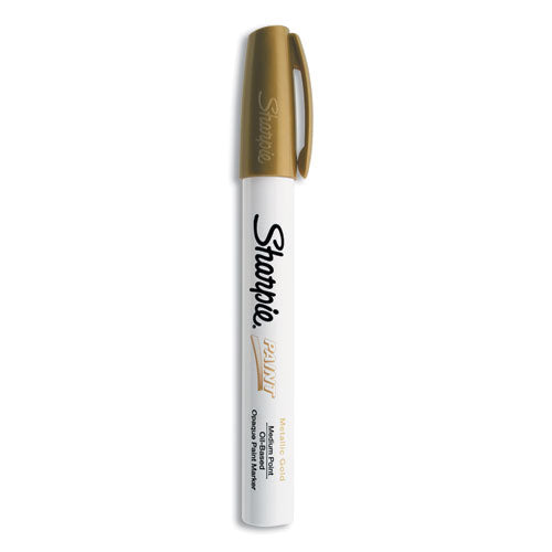 Image of Sharpie® Permanent Paint Marker, Medium Bullet Tip, Gold
