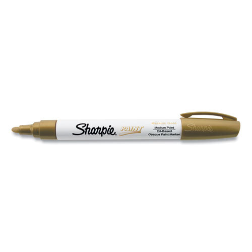 Image of Sharpie® Permanent Paint Marker, Medium Bullet Tip, Gold