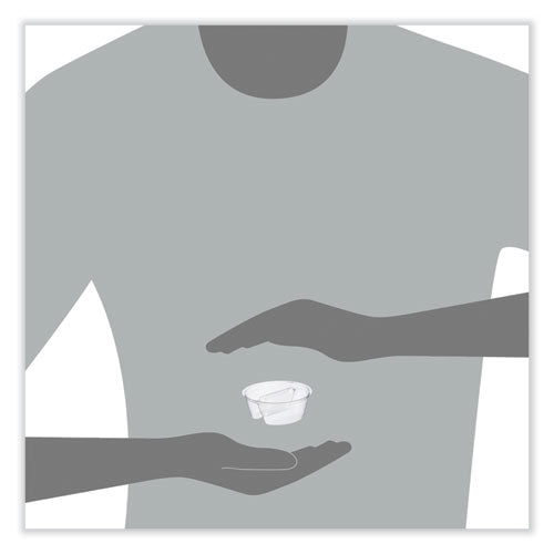 Image of Dart® Plastic Cup Insert, 3.5 oz, 3.6" Diameter x 1.3" h, Clear, 1,000/Carton
