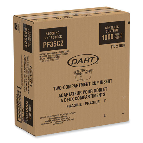 Image of Dart® Plastic Cup Insert, 3.5 oz, 3.6" Diameter x 1.3" h, Clear, 1,000/Carton