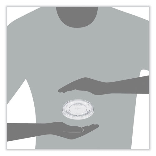 Image of Dart® Plastic Cold Cup Lids, Fits 32 oz Cold Cups, Plastic, Clear, 500/Carton