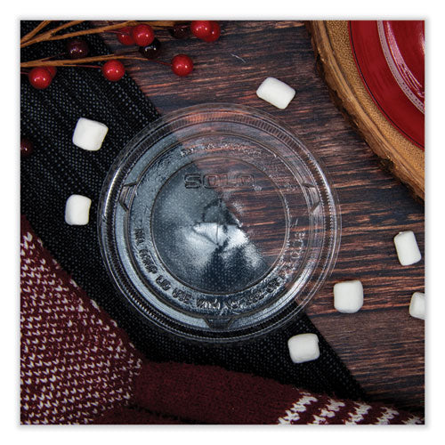Image of Dart® Plastic Cold Cup Lids, Fits 32 oz Cold Cups, Plastic, Clear, 500/Carton