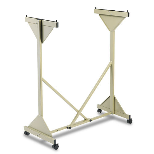 Image of Safco® Mobile Plan Center Sheet Rack, 18 Hanging Clamps, 43.75w X 20.5d X 51h, Sand