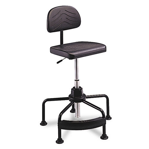 Image of Safco® Task Master Economy Industrial Chair, Supports Up To 250 Lb, 17" To 35" Seat Height, Black