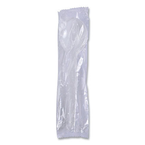 Image of Boardwalk® Heavyweight Polystyrene Cutlery, Soup Spoon, Plastic, White, 1,000/Carton