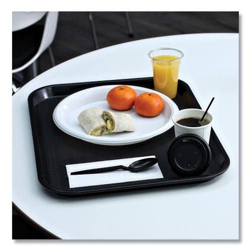 Image of Boardwalk® Heavyweight Wrapped Polypropylene Cutlery, Spoon, Plastic, Black, 1,000/Carton