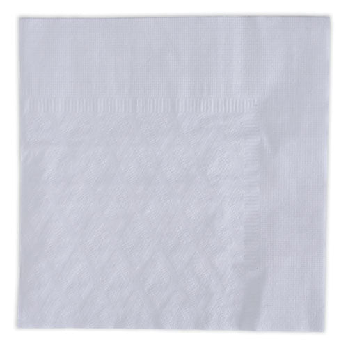 Image of Boardwalk® Dinner Napkin, 1-Ply, 17 x 17, White, 250/Pack, 12 Packs/Carton