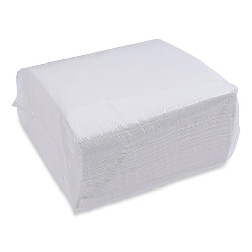 Image of Boardwalk® Dinner Napkin, 1-Ply, 17 x 17, White, 250/Pack, 12 Packs/Carton