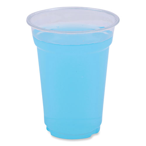 Image of Boardwalk® Clear Plastic Cold Cups, 9 oz, 50/Sleeve, 20 Sleeves/Carton