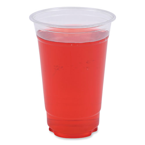 Image of Boardwalk® Clear Plastic Cold Cups, 20 oz, 50/Sleeve, 20 Sleeves/Carton