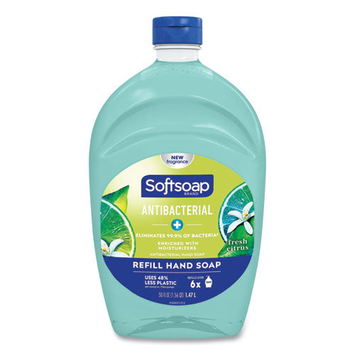Image of Softsoap® Antibacterial Liquid Hand Soap Refill, Fresh Scent, Green, 50 oz