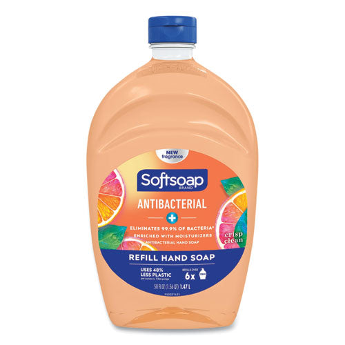 Image of Softsoap® Antibacterial Liquid Hand Soap Refill, Fresh Scent, Orange, 50 oz