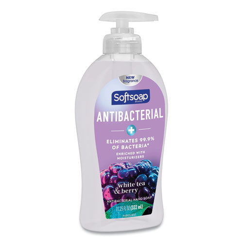 Image of Softsoap® Antibacterial Hand Soap, White Tea and Berry Fusion Scent, 11.25 oz, 6/Carton