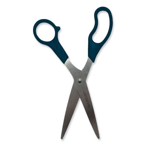 Image of Westcott® Value Line Stainless Steel Shears, 8" Long, 3.5" Cut Length, Offset Black Handle