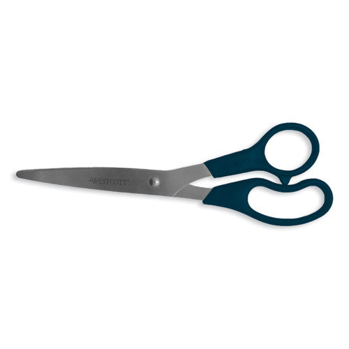 Image of Westcott® Value Line Stainless Steel Shears, 8" Long, 3.5" Cut Length, Offset Black Handle