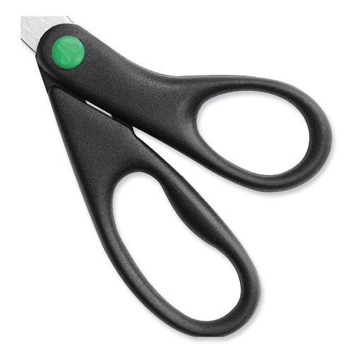 Image of Westcott® KleenEarth Scissors, 8" Long, 3.25" Cut Length, Straight Black Handle