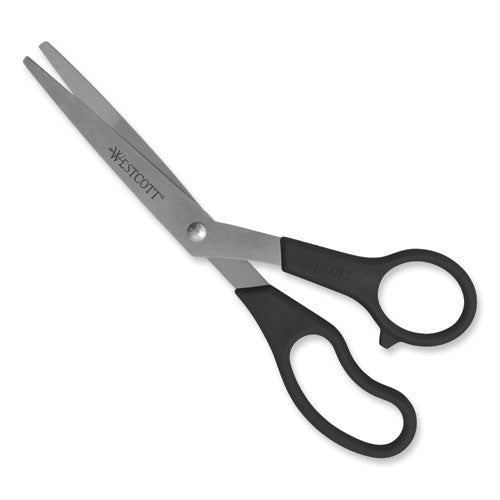 Image of Westcott® Value Line Stainless Steel Shears Value Pack, 8" Long, 3.5" Cut Length, Crane-Style Black Handle, 3/Pack