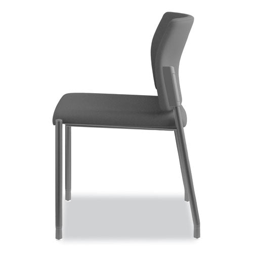 Image of HON® Accommodate Series Guest Chair, Fabric Upholstery, 23.5" x 22.25" x 31.5", Black Seat/Back, Textured Black Base, 2/Carton