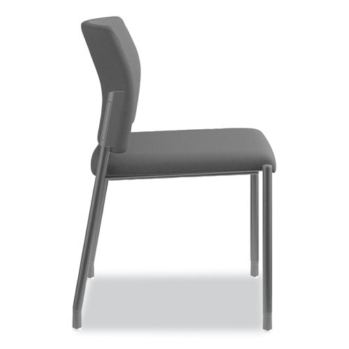 Image of HON® Accommodate Series Guest Chair, Fabric Upholstery, 23.5" x 22.25" x 31.5", Black Seat/Back, Textured Black Base, 2/Carton