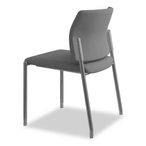 Image of HON® Accommodate Series Guest Chair, Fabric Upholstery, 23.5" x 22.25" x 31.5", Black Seat/Back, Textured Black Base, 2/Carton