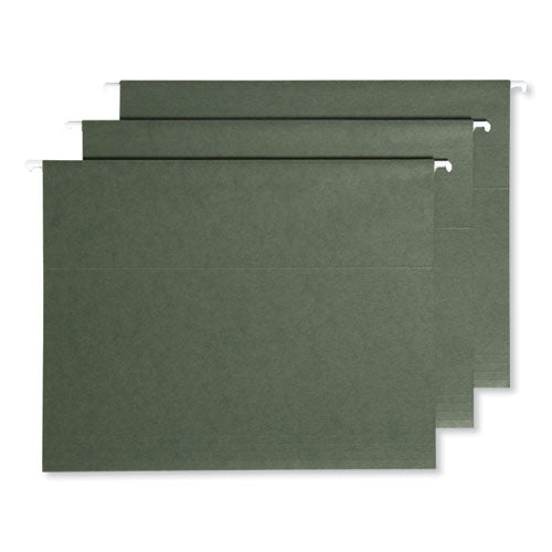 Image of Smead 100% Recycled Hanging File Folders with ProTab Kit, Letter Size, 1/3-Cut, Standard Green