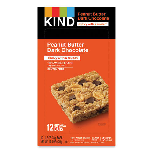 Image of KIND Healthy Grains Bar, Peanut Butter Dark Chocolate, 1.2 Oz, 12/box